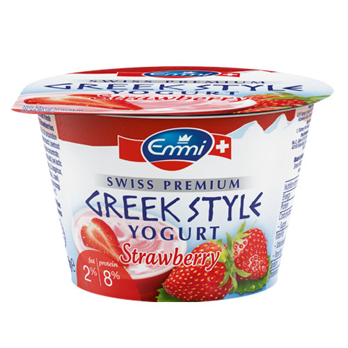 EMMI GREEK STYLE YOGURT STRAWBERRY 2 FAT 150G 6UN/CJ Pedersen fine foods